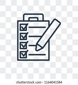 List vector icon isolated on transparent background, List logo concept