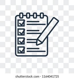 List vector icon isolated on transparent background, List logo concept