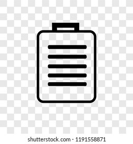 List vector icon isolated on transparent background, List transparency logo concept