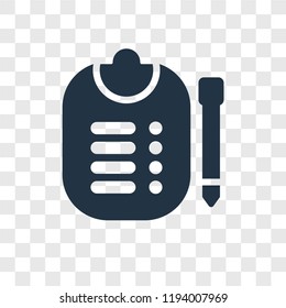 List vector icon isolated on transparent background, List transparency logo concept