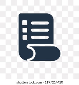 List vector icon isolated on transparent background, List transparency concept can be used web and mobile
