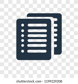 List vector icon isolated on transparent background, List transparency logo concept
