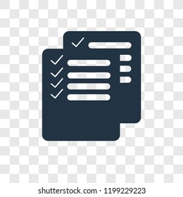 List vector icon isolated on transparent background, List transparency logo concept