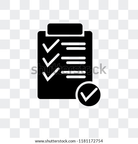 List vector icon isolated on transparent background, List logo concept