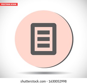 List vector icon , lorem ipsum Flat design