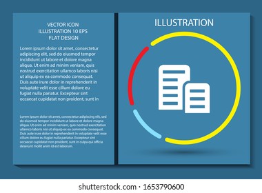 List vector icon , lorem ipsum Flat design