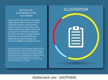 List vector icon , lorem ipsum Flat design