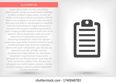 List vector icon , lorem ipsum Flat design