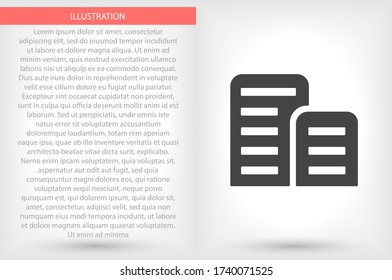 List vector icon , lorem ipsum Flat design