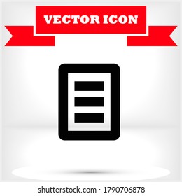 List vector icon , lorem ipsum Flat design