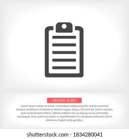 List vector icon , lorem ipsum Flat design
