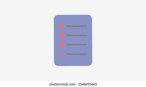 Liste des Vektorsymbol. Menüliste Vektorgrafik im modernen Design. Symbol für die Checkliste