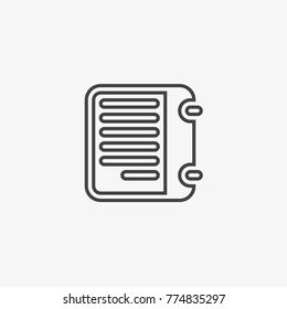 List vector icon on light grey background