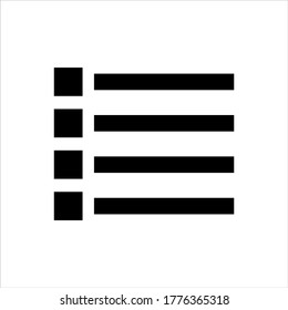 List vector icon on white background