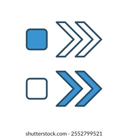 Lista de iconos de Vector ilustración de stock