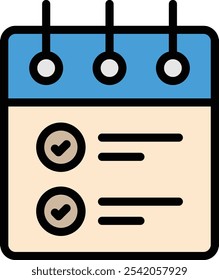 List Vector Line Filled Icon Design