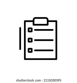 List Vector Line Icon Design