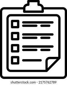List Vector Line Icon Design