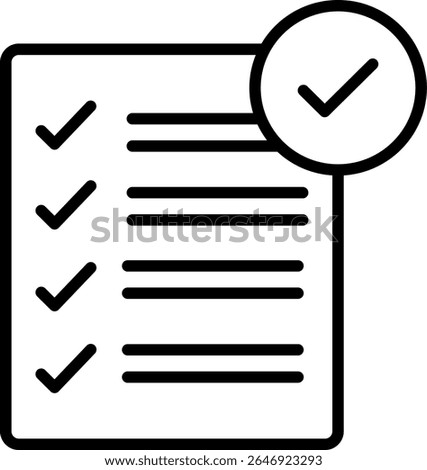 List Vector Line Icon Design