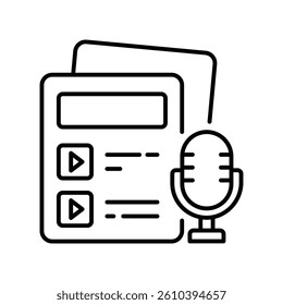 List vector outline icon. EPS 10 file