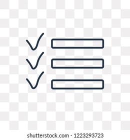List vector outline icon isolated on transparent background, high quality linear List transparency concept can be used web and mobile