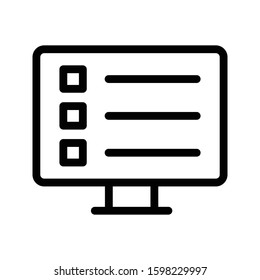 list vector thin line icon 