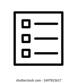 list vector thin line icon 