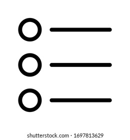 list vector thin line icon 
