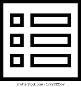 list vector thin line icon 