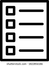 list vector thin line icon 