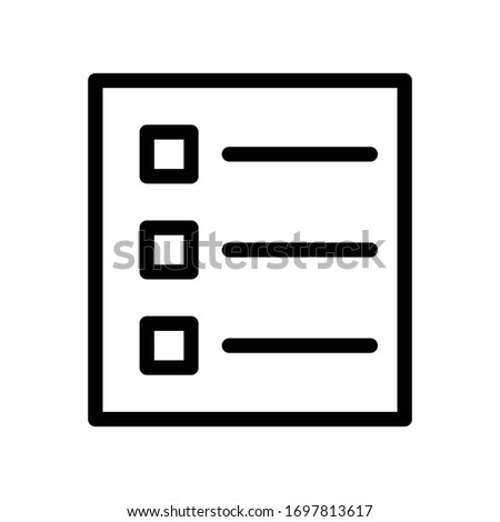 list vector thin line icon 