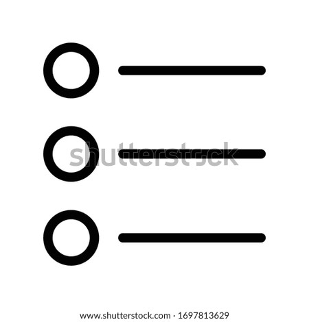 list vector thin line icon 