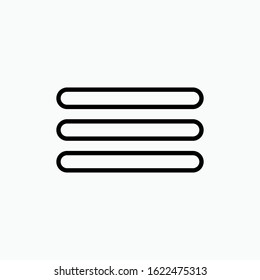 List View Icon. Sign & Symbol - Vector.
