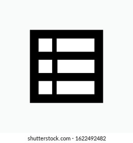 List View Icon. Sign & Symbol - Vector.