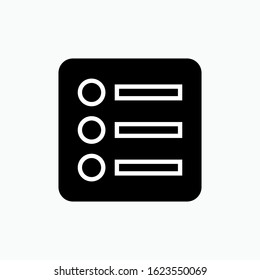 List View Icon. Sign & Symbol - Vector.