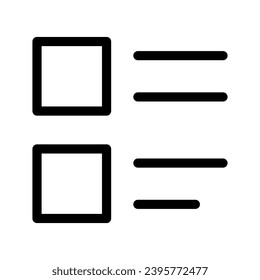 Ilustración de diseño del símbolo del vector de vista de lista