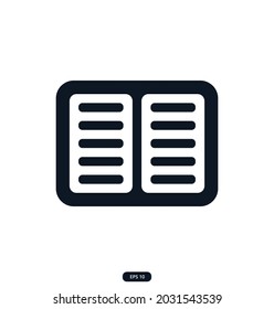 list_6 icon. Education sign and symbol icons. Vector line icons for your digital or print projects. Vector illustration.