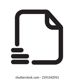 Listed Files Icon with Outline Style