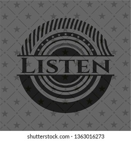 Listen black emblem