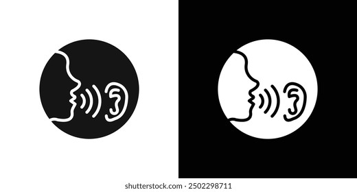 listen carefully icon logo set vector