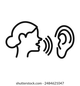 listen carefully icon mark in filled style