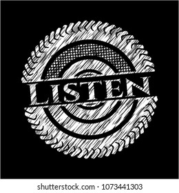  Listen chalk emblem