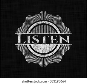 Listen chalk emblem