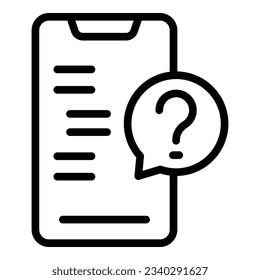 Hören Sie sich die Chat-Unterstützung Symbol-Umrandung Vektorgrafik. Online-Kontakt. Kundenanruf