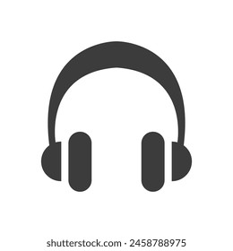 Listen Device Icon Black and White Vector Graphic