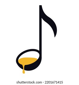 Listen and Eat (Icon for Music and Food)