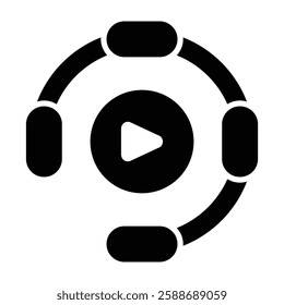 Listen Glyph Icon Design For Personal And Commercial Use