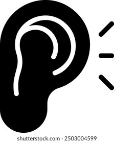 Glyphe abhören Symbol Illustration Vektor