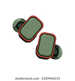 listen headphones wireless cartoon. digital entertainment, object headphone, ear earphone listen headphones wireless sign. isolated symbol vector illustration