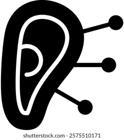 Listen Icon Glyph Vector Illustration